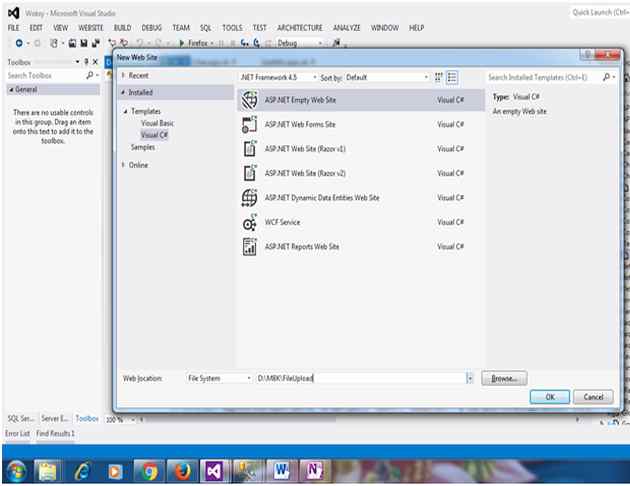 Asp.NET Empty website